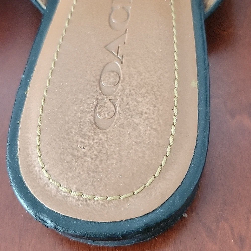 Coach Shea Leather Mules 8 Black